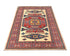 3x5 Ft Shirvan Beige Red Afghan Hand Knotted Geometric Wool Area Rug